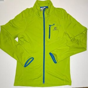 Salomon Discovery FZ Midlayer jacket in Acid Lime Sz Sm